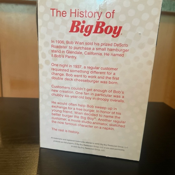 Bob’s Big Boy Coin Bank Restaurant Mascot Piggy Bank “Way Cuter" - Picture 4 of 6